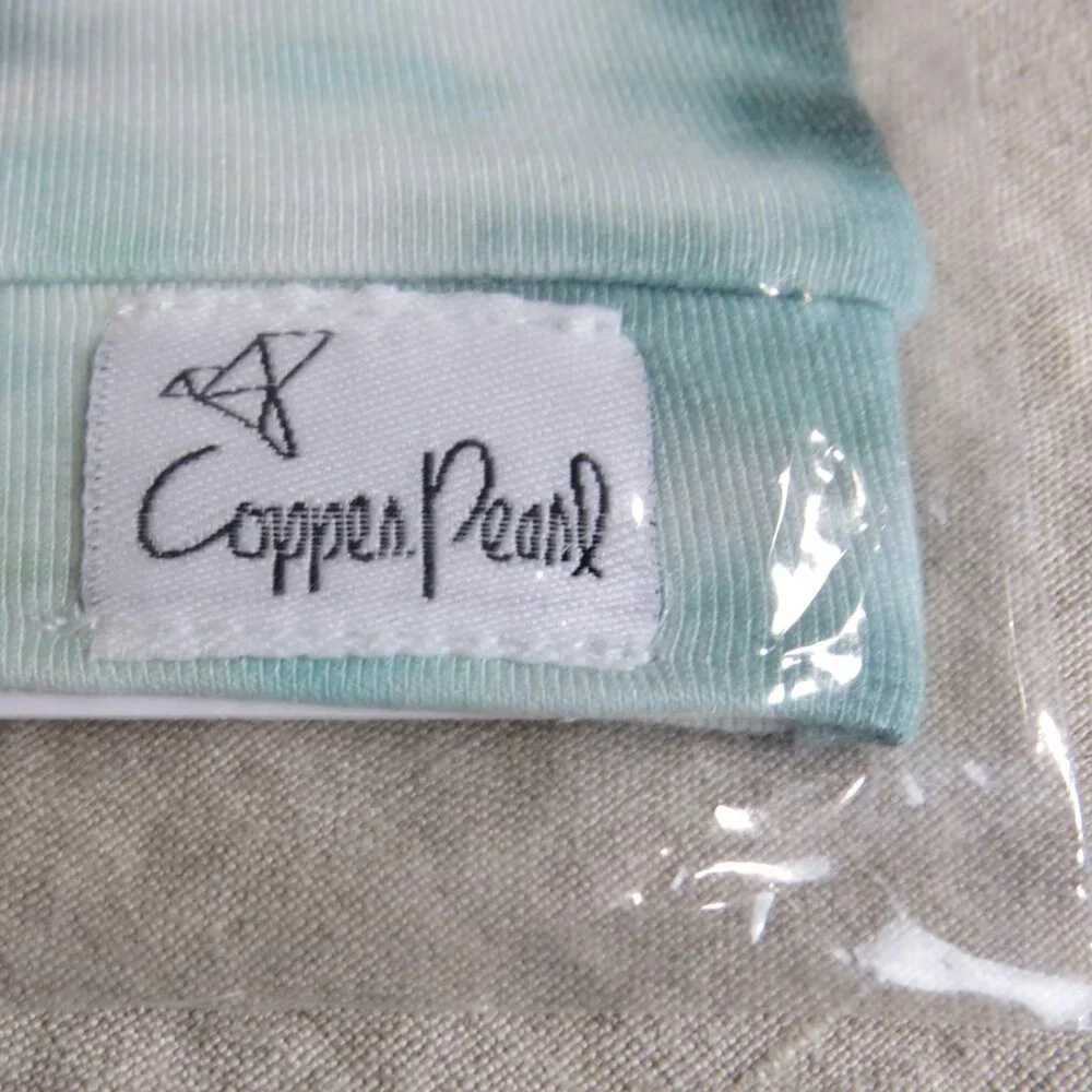 Copper Pearl Top Knot Baby Beanie Hat 'Bahama' Newborn 0-4 Months Green